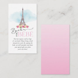 Bokar för infogning av Bébé Baby Shower Visitkort