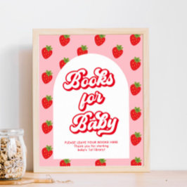 Bokar för jordgubbsbabyskor för Baby Poster