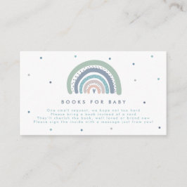 Bokar för konstgjord pastel Rainbow Baby Shower Tilläggskort