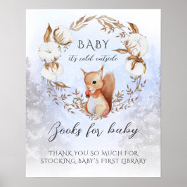 Bokar för krans av julbomull för Baby Poster
