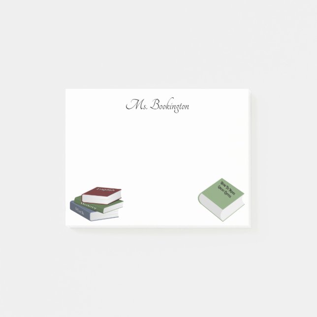 Bokar för lärare post-it block (Framsida)