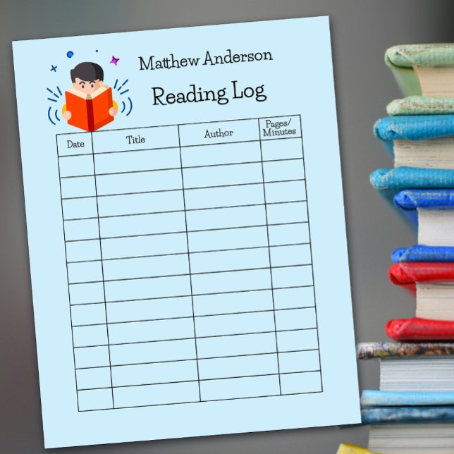 Bokar för läslogg för hemmakololläsning för barn anteckningsblock (Skapare uppladdad)