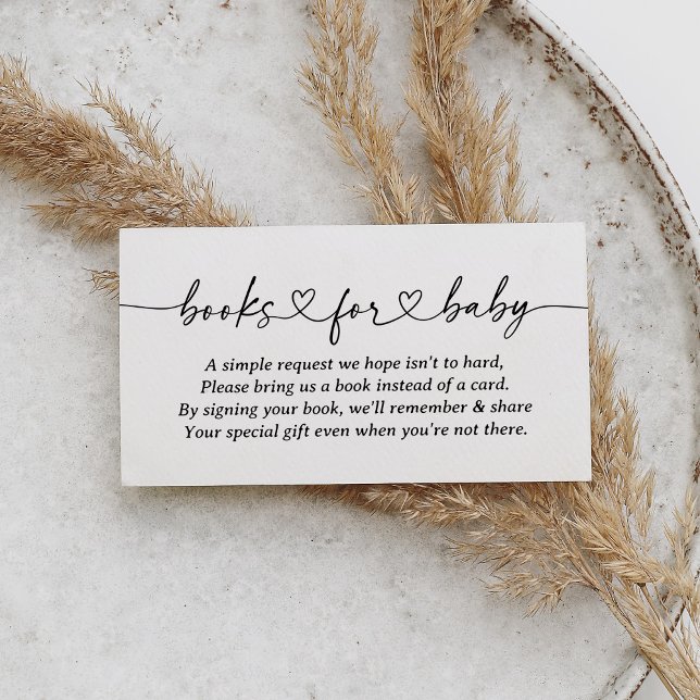 Bokar för modern handstil för babyskor för Baby Tilläggskort (Skapare uppladdad)