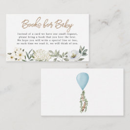 Bokar för Pojke Blue Balloon Blommigt Tilläggskort