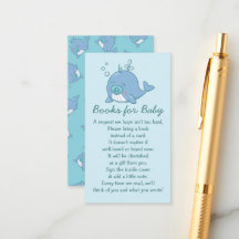 Bokar för Pojke Blue - Whale Baby Shower