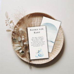 Bokar för Pojke Polar Mamma Bear Unge Baby Shower Tilläggskort