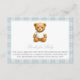 Bokar för Preppy Bear Baby Shower för Baby Tilläggskort