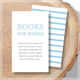 Bokar för Spädbarn | Blue Twin Baby Shower Tilläggskort