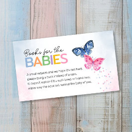 Bokar för Spädbarn Butterflies Twillingars Baby Sh Tilläggskort