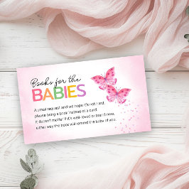 Bokar för Spädbarn Rosa Butterflies-Twillingar Tilläggskort