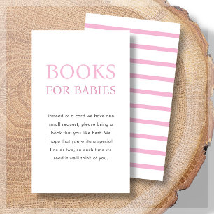 Bokar för Spädbarn   Rosa Twin Baby Shower Tilläggskort