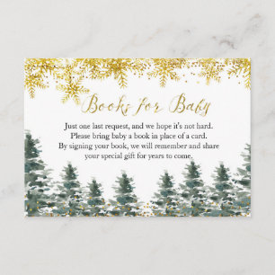 Bokar för Vinter Julgran Baby Shower för Baby Tilläggskort