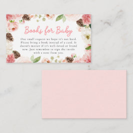 Bokar för Vinter Rosa Girl Baby Shower för Baby Tilläggskort