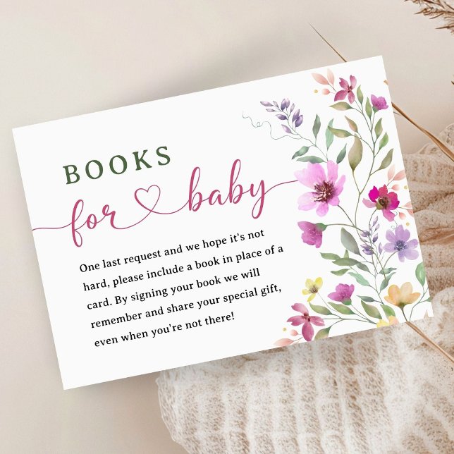 Bokar för Wildblomsterbabyskor för Baby Tilläggskort (Skapare uppladdad)