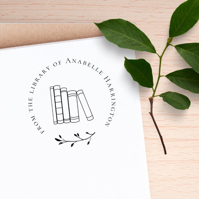 Bokar från Bibliotek i Elegant Botaniska djur Stämpel (Skapare uppladdad)