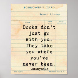 Bokar går inte med dig med muspekaren poster