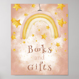 Bokar & Gifts Boho-rainbow guld stjärnornas magisk Poster