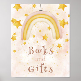 Bokar & Gifts Boho-rainbow guld stjärnornas magisk Poster