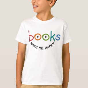 Bokar gör mig lycklig tee shirt
