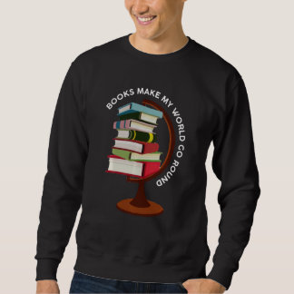 Bokar gör min världsrunda till Bok bibliotekarie Lång Ärmad Tröja