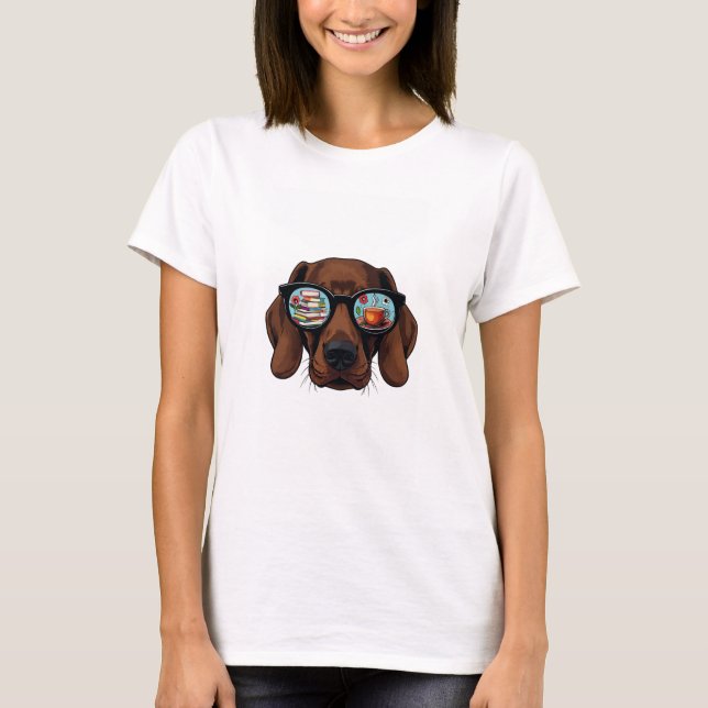 Bokar Hundar Tea T Shirt (Framsida)