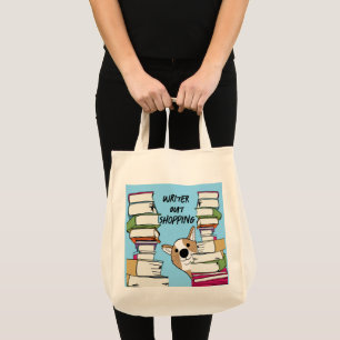 Bokar, Hundar & Writer Life Tote Tygkasse
