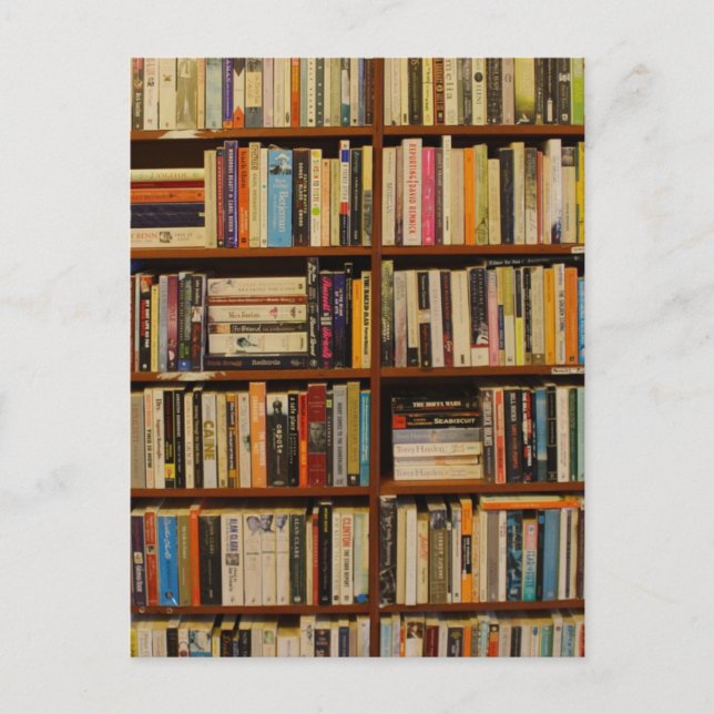 BOKAR i BIBLIOTEK Vykort (Framsida)