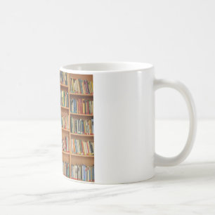 Bokar i bokhyllan kaffemugg