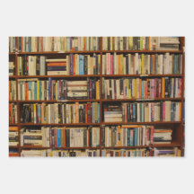 Bokar i en bibliotek-mönster-fångstplats Papper