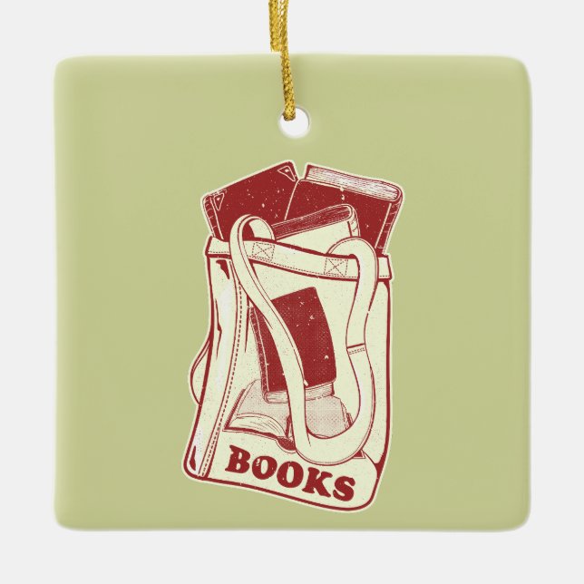 Bokar I kärlek i påse Julgransprydnad Keramik (Framsida)