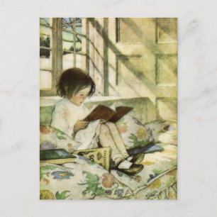Bokar i Winter av Jessie Willcox Smith Vykort