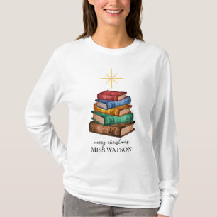 Bokar Julgran Lärare Personlig Shirt T