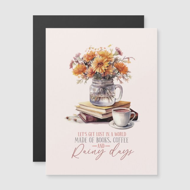 Bokar, kaffe och regndagar (Fram/baksida)