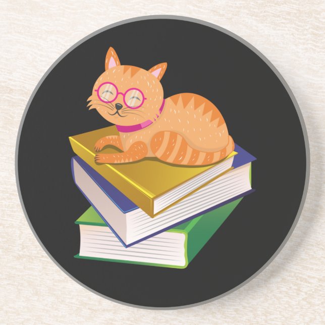 Bokar - Katt- och Bokar-Älskare-gåva från Bok Underlägg (Framsidan)