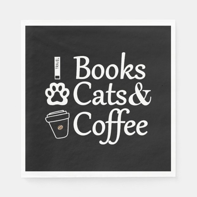 Bokar Katt och kaffe Pappersservett (Framsidan)