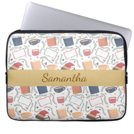 Bokar, ljus och te laptop fodral