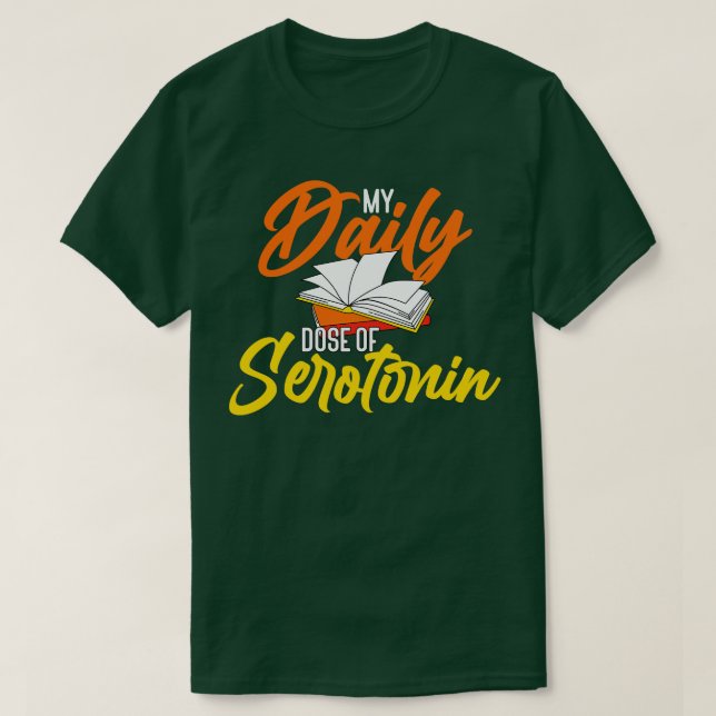 Bokar min dagliga dos serotonin t shirt (Design framsida)