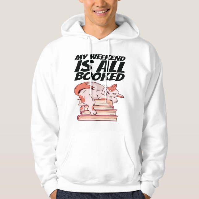 Bokar - Mitt Helg är bokat Hoodie (Framsida)