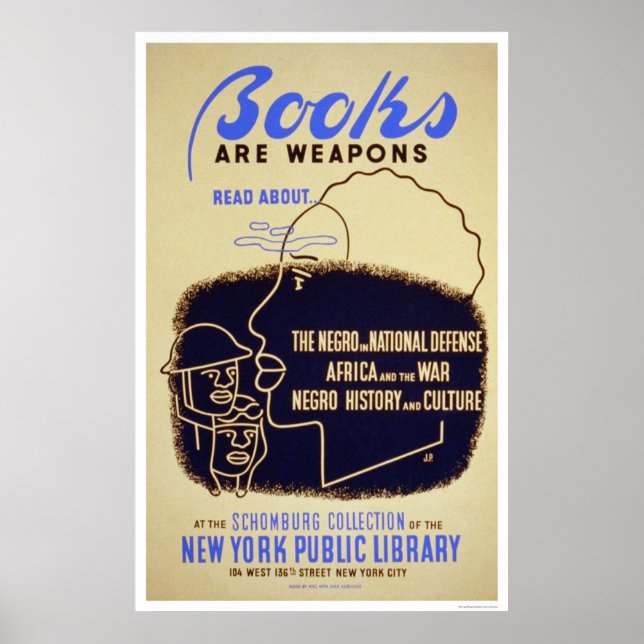 Bokar Negro Afrika WWII 1943 WPA Poster (Framsidan)