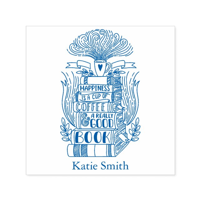 Bokar och Älskare-Personligen Självfärgande Stämpel (Design)