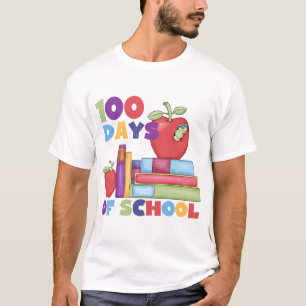 Bokar och äpplen 100 dagar av School Tshirts