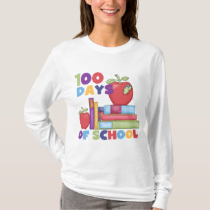 Bokar och äpplen 100 dagar av School Tshirts