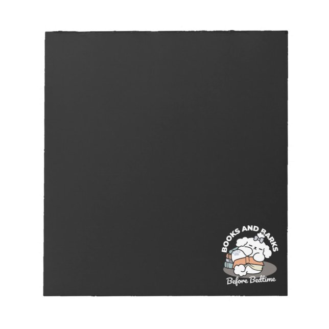 Bokar och Barkar - Tvätt Sömnig Hund Läsdesign Anteckningsblock (Framsida)