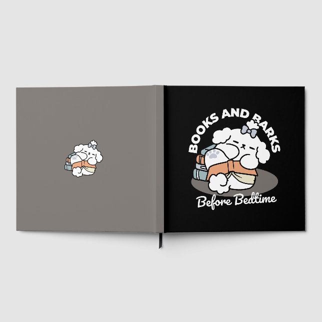 Bokar och Barkar - Tvätt Sömnig Hund Läsdesign Gästböcker (Full)