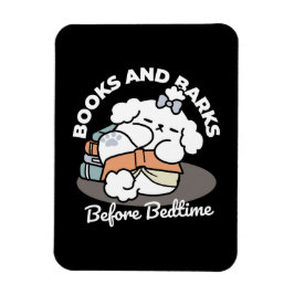 Bokar och Barkar - Tvätt Sömnig Hund Läsdesign Magnet