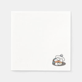 Bokar och Barkar - Tvätt Sömnig Hund Läsdesign Pappersservett