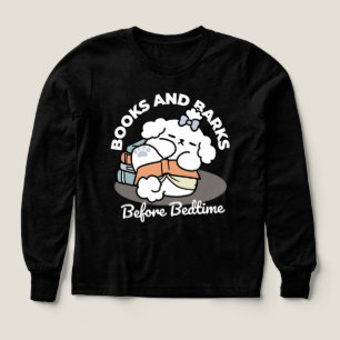 Bokar och Barkar - Tvätt Sömnig Hund Läsdesign T Shirt