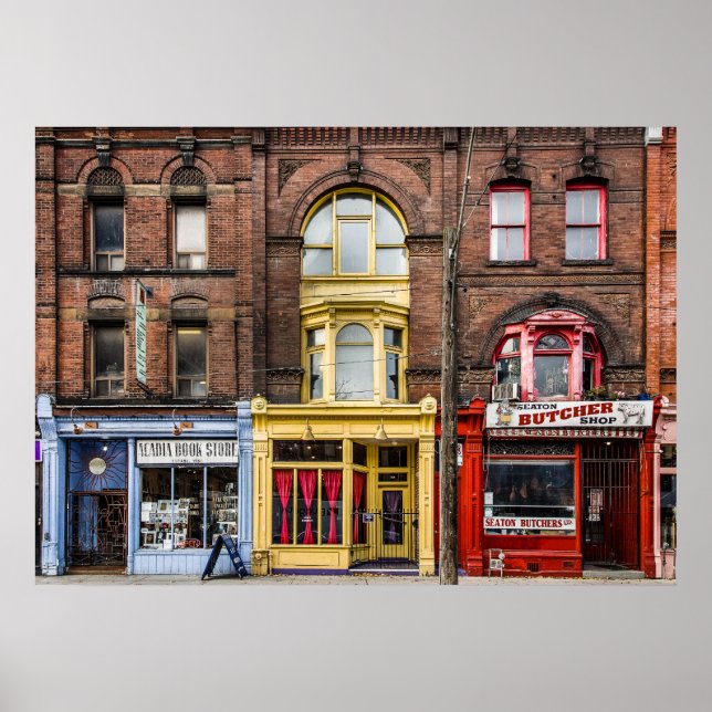 Bokar och Bistros och Butchers nr 2 Färg Poster (Framsidan)