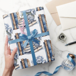 Bokar och blommor presentpapper