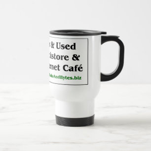 Bokar och byte travel mug, vit resemugg